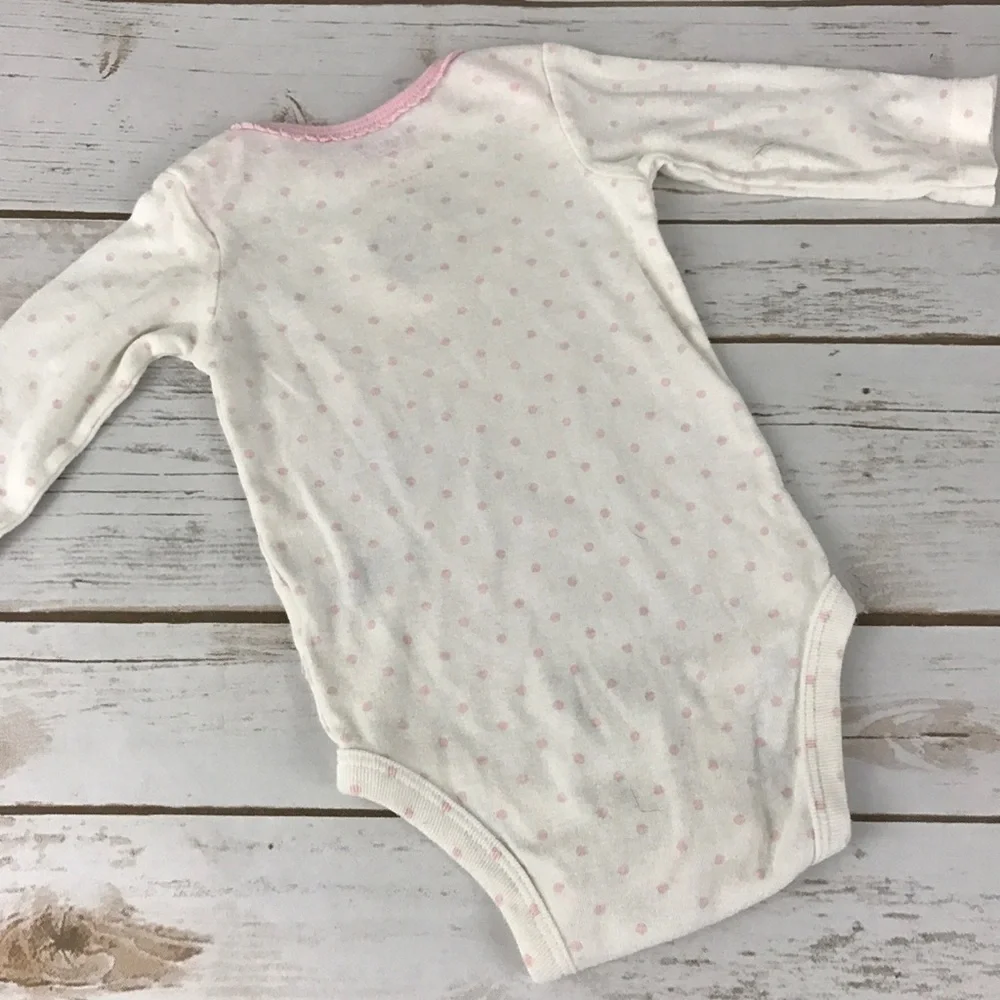INFANT Carter's White & Pink One Piece